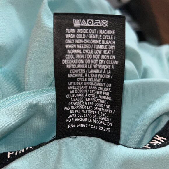 PINK Ultimate Victoria's Secret Teal Hem Quarter Zip Pullover Women's - Picture 8 of 12